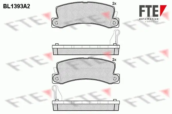 Bremsbelagsatz, Scheibenbremse Hinterachse FTE 9010168