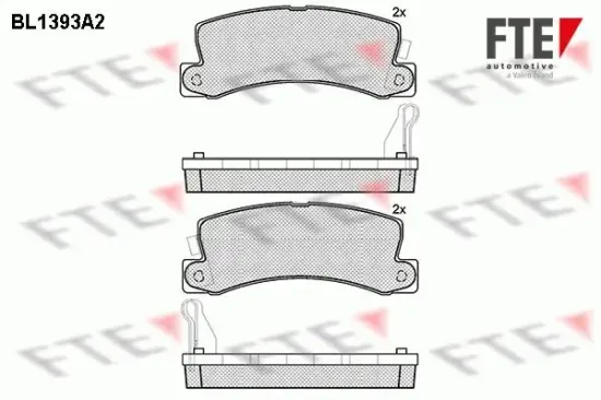 Bremsbelagsatz, Scheibenbremse Hinterachse FTE 9010168 Bild Bremsbelagsatz, Scheibenbremse Hinterachse FTE 9010168