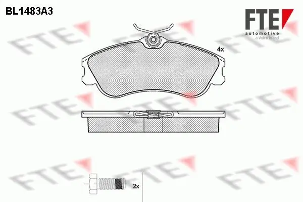 Bremsbelagsatz, Scheibenbremse FTE 9010213