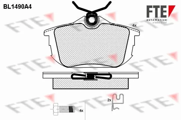 Bremsbelagsatz, Scheibenbremse FTE BL1490A4