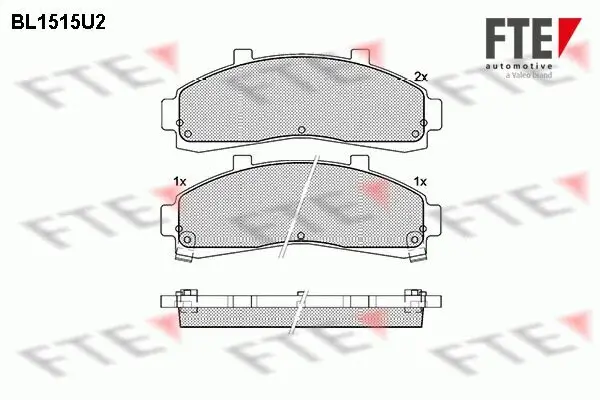 Bremsbelagsatz, Scheibenbremse FTE 9010229