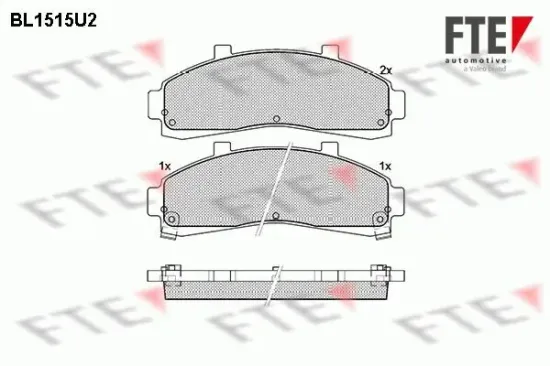 Bremsbelagsatz, Scheibenbremse FTE 9010229 Bild Bremsbelagsatz, Scheibenbremse FTE 9010229