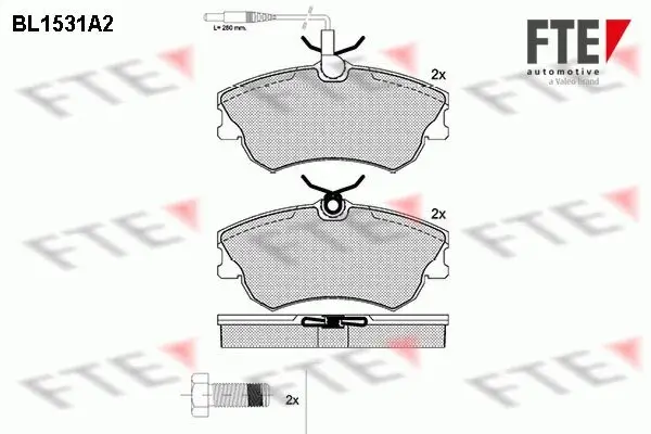 Bremsbelagsatz, Scheibenbremse FTE BL1531A2 Bild Bremsbelagsatz, Scheibenbremse FTE BL1531A2