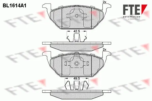 Bremsbelagsatz, Scheibenbremse FTE 9010249