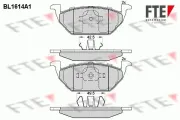 Bremsbelagsatz, Scheibenbremse Vorderachse FTE 9010249