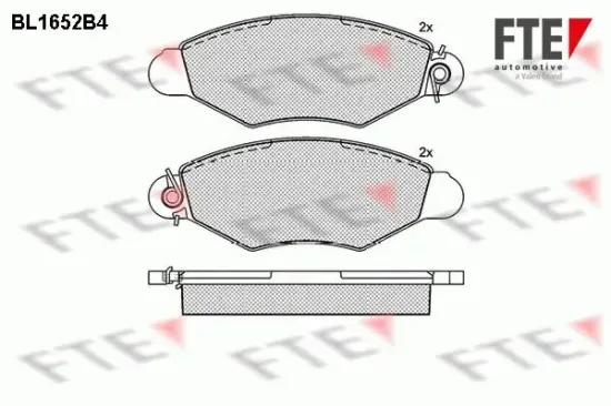 Bremsbelagsatz, Scheibenbremse Vorderachse FTE 9010270 Bild Bremsbelagsatz, Scheibenbremse Vorderachse FTE 9010270