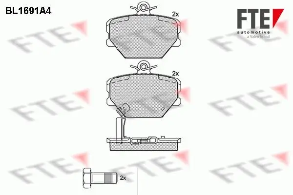 Bremsbelagsatz, Scheibenbremse FTE 9010302