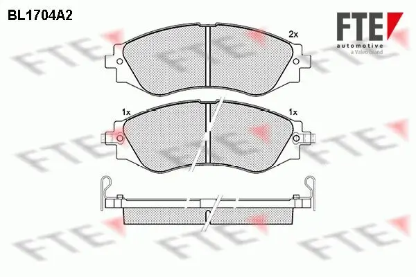 Bremsbelagsatz, Scheibenbremse Vorderachse FTE 9010309