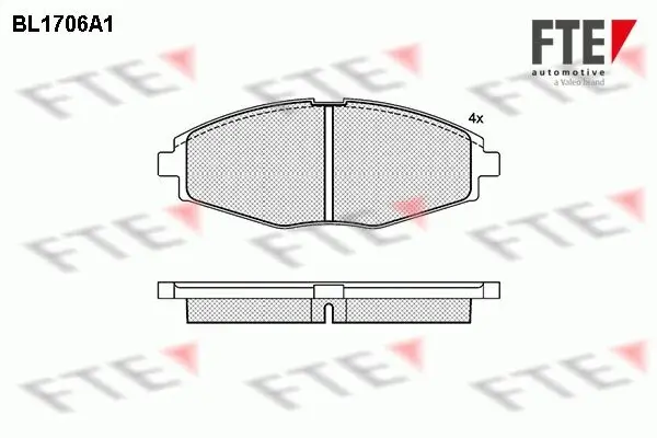 Bremsbelagsatz, Scheibenbremse FTE 9010310