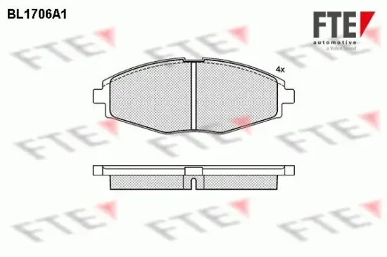 Bremsbelagsatz, Scheibenbremse FTE 9010310 Bild Bremsbelagsatz, Scheibenbremse FTE 9010310