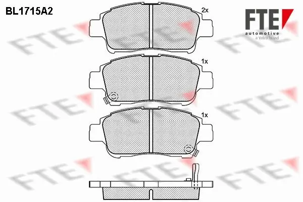 Bremsbelagsatz, Scheibenbremse Vorderachse FTE 9010315