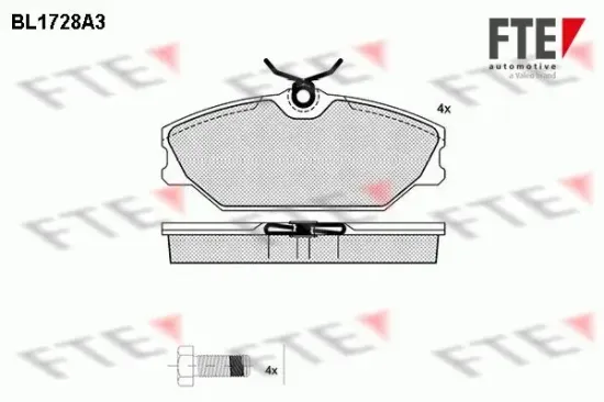 Bremsbelagsatz, Scheibenbremse FTE BL1728A3 Bild Bremsbelagsatz, Scheibenbremse FTE BL1728A3