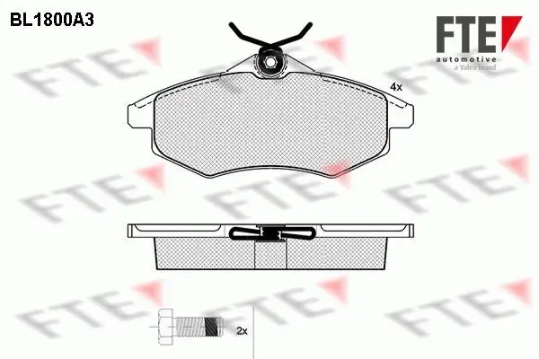 Bremsbelagsatz, Scheibenbremse Vorderachse FTE 9010372