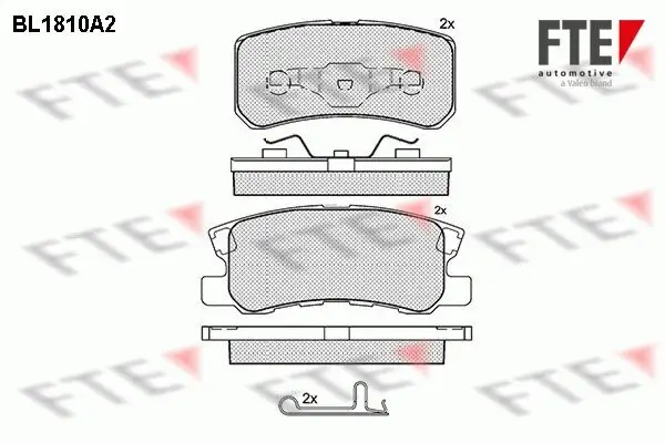 Bremsbelagsatz, Scheibenbremse FTE 9010386