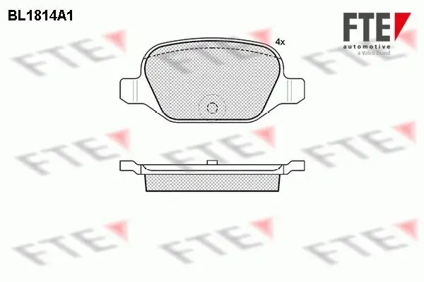 Bremsbelagsatz, Scheibenbremse FTE 9010391