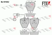 Bremsbelagsatz, Scheibenbremse Vorderachse FTE 9010394