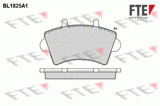 Bremsbelagsatz, Scheibenbremse FTE 9010403 Bild Bremsbelagsatz, Scheibenbremse FTE 9010403