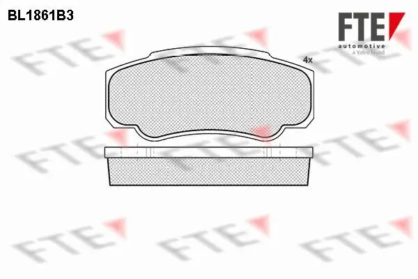 Bremsbelagsatz, Scheibenbremse Hinterachse FTE 9010442