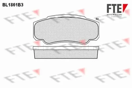 Bremsbelagsatz, Scheibenbremse Hinterachse FTE 9010442 Bild Bremsbelagsatz, Scheibenbremse Hinterachse FTE 9010442