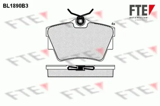 Bremsbelagsatz, Scheibenbremse Hinterachse FTE 9010475 Bild Bremsbelagsatz, Scheibenbremse Hinterachse FTE 9010475