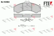 Bremsbelagsatz, Scheibenbremse Vorderachse Hinterachse FTE 9010513