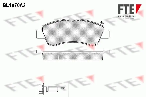 Bremsbelagsatz, Scheibenbremse Vorderachse FTE 9010554