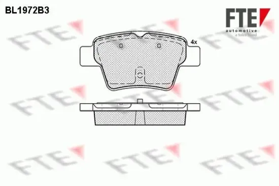 Bremsbelagsatz, Scheibenbremse FTE BL1972B3 Bild Bremsbelagsatz, Scheibenbremse FTE BL1972B3