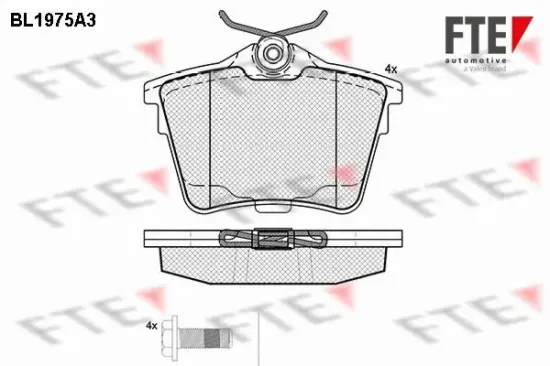 Bremsbelagsatz, Scheibenbremse FTE 9010563 Bild Bremsbelagsatz, Scheibenbremse FTE 9010563