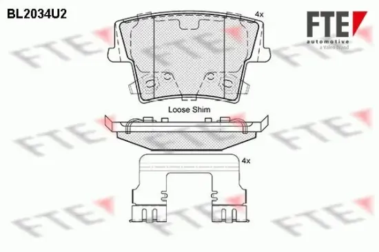 Bremsbelagsatz, Scheibenbremse FTE 9010619 Bild Bremsbelagsatz, Scheibenbremse FTE 9010619