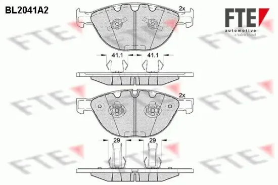 Bremsbelagsatz, Scheibenbremse FTE 9010627 Bild Bremsbelagsatz, Scheibenbremse FTE 9010627