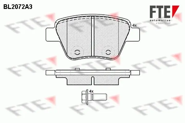 Bremsbelagsatz, Scheibenbremse FTE 9010656