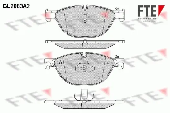 Bremsbelagsatz, Scheibenbremse Vorderachse FTE 9010667 Bild Bremsbelagsatz, Scheibenbremse Vorderachse FTE 9010667