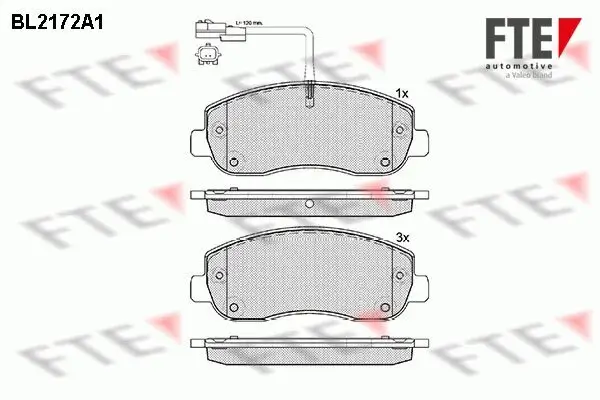 Bremsbelagsatz, Scheibenbremse FTE 9010690