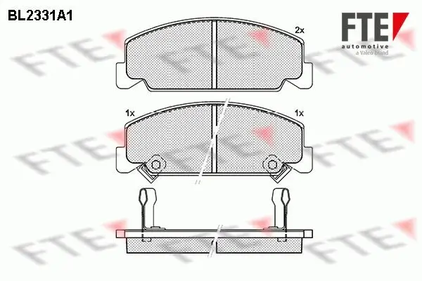 Bremsbelagsatz, Scheibenbremse Vorderachse FTE 9011076
