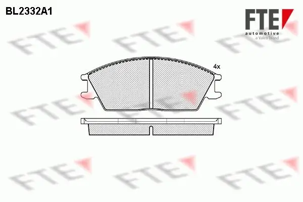 Bremsbelagsatz, Scheibenbremse Vorderachse FTE 9010703