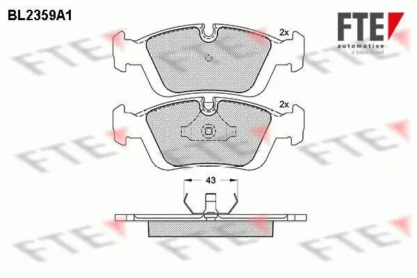 Bremsbelagsatz, Scheibenbremse FTE 9010709