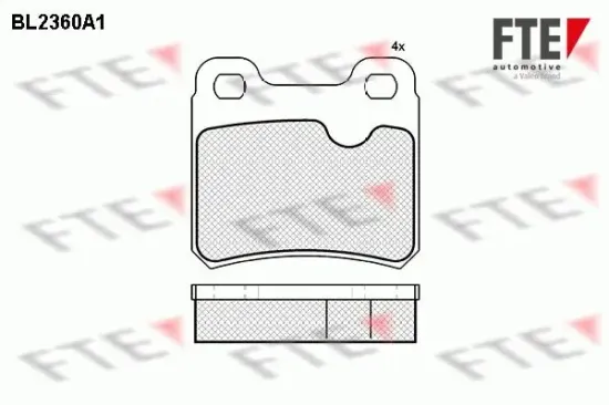 Bremsbelagsatz, Scheibenbremse Hinterachse FTE 9010710 Bild Bremsbelagsatz, Scheibenbremse Hinterachse FTE 9010710
