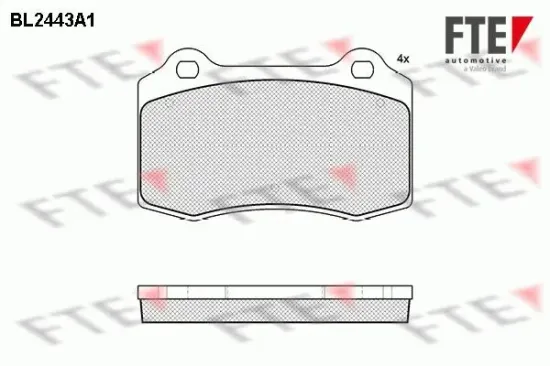 Bremsbelagsatz, Scheibenbremse Vorderachse Hinterachse FTE 9010738 Bild Bremsbelagsatz, Scheibenbremse Vorderachse Hinterachse FTE 9010738