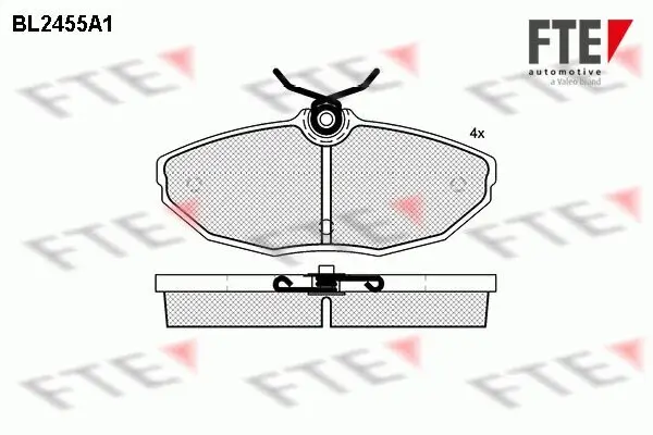Bremsbelagsatz, Scheibenbremse Hinterachse FTE 9010743