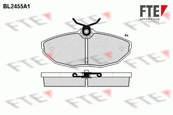 Bremsbelagsatz, Scheibenbremse Hinterachse FTE 9010743 Bild Bremsbelagsatz, Scheibenbremse Hinterachse FTE 9010743