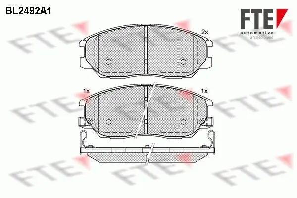 Bremsbelagsatz, Scheibenbremse Vorderachse FTE 9010764