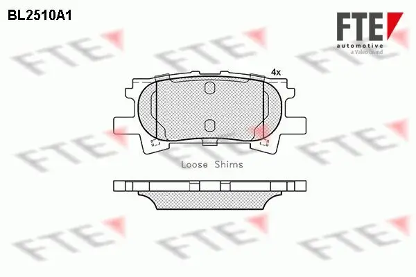 Bremsbelagsatz, Scheibenbremse FTE 9010772 Bild Bremsbelagsatz, Scheibenbremse FTE 9010772