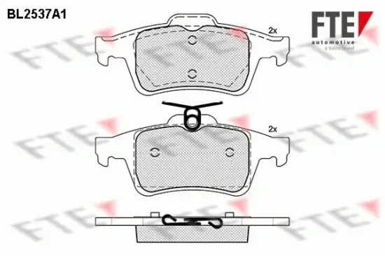 Bremsbelagsatz, Scheibenbremse Hinterachse FTE 9010789 Bild Bremsbelagsatz, Scheibenbremse Hinterachse FTE 9010789