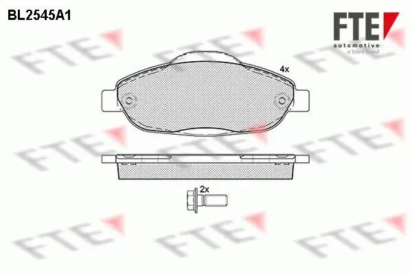 Bremsbelagsatz, Scheibenbremse FTE 9010796