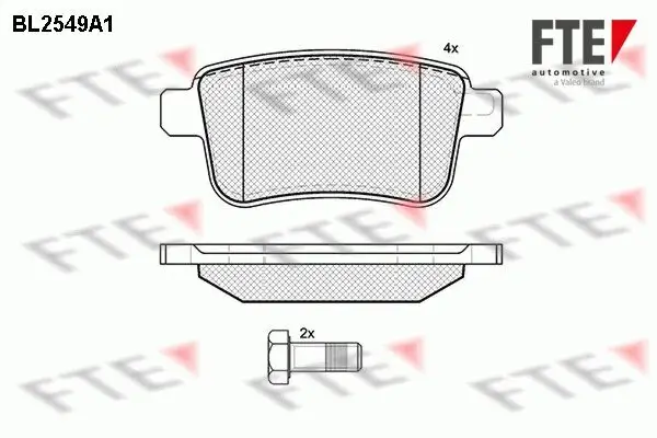 Bremsbelagsatz, Scheibenbremse FTE 9010802