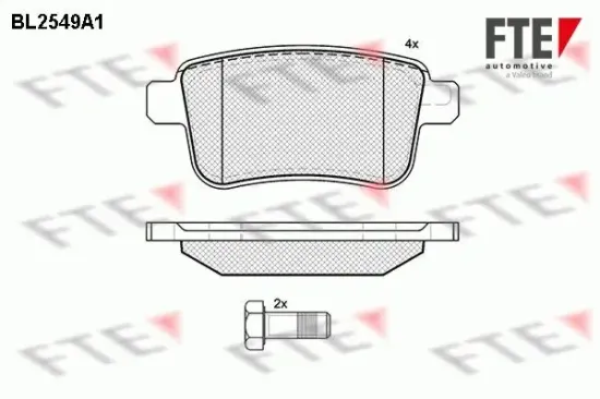 Bremsbelagsatz, Scheibenbremse FTE 9010802 Bild Bremsbelagsatz, Scheibenbremse FTE 9010802