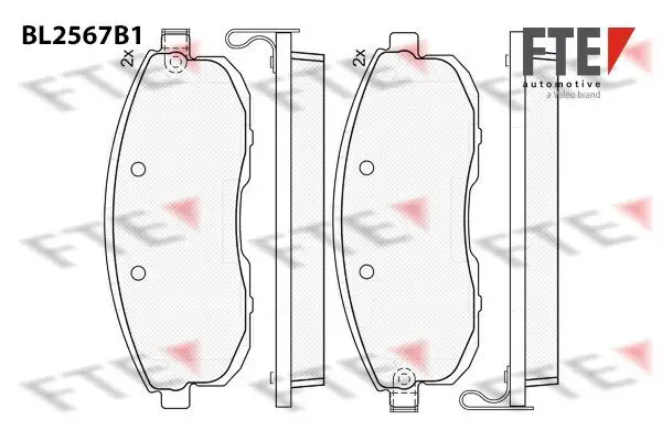 Bremsbelagsatz, Scheibenbremse Vorderachse FTE 9011090