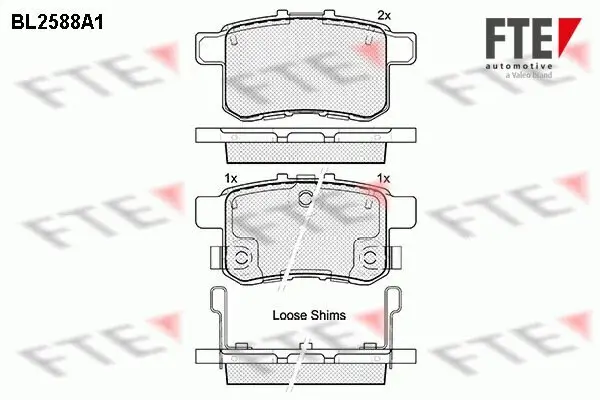 Bremsbelagsatz, Scheibenbremse FTE BL2588A1