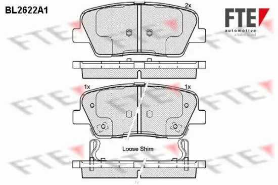 Bremsbelagsatz, Scheibenbremse Hinterachse FTE 9010870 Bild Bremsbelagsatz, Scheibenbremse Hinterachse FTE 9010870
