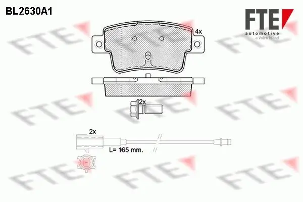 Bremsbelagsatz, Scheibenbremse FTE 9010877 Bild Bremsbelagsatz, Scheibenbremse FTE 9010877